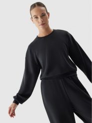 4F Bluza 4FAW23TSWSF701 Czarny Regular Fit. Czarne bluzy 4f, xs, bez wzorów, z syntetyku, bez kaptura. Za 99.99 zł.