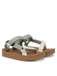 Teva Sandały Midform Universal 1090969 Zielony. Zielone sandały Teva, bez wzorów, z materiału, bez obcasa, na koturnie, bez zapięcia. Za 329.99 zł.