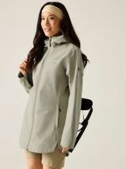 Regatta Kurtka przeciwdeszczowa "Natalina" w kolorze khaki rozmiar: 42. Brązowe kurtki przeciwdeszczowe Regatta, m, bez wzorów, bez kaptura, outdoorowe. Za 242.13 zł.