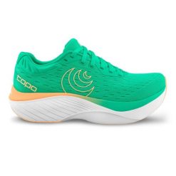 Damskie buty do biegania Topo Athletic Atmos. Brązowe buty do biegania Topo Athletic, bez wzorów, z gumy, bez zapięcia, do biegania. Za 850.50 zł.