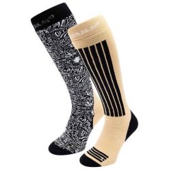 Skarpety narciarskie - 2 pary - czarne wielokolorowe. Czarne skarpetki POEDERBAAS, bez wzorów, z elastanu. Za 177.72 zł.