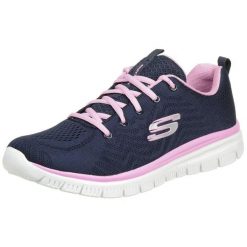 Skechers Graceful Buty Sportowe Damskie. Niebieskie buty sportowe lifestyle Skechers, bez wzorów, z materiału, bez zapięcia, trekkingowe. Za 249.99 zł.