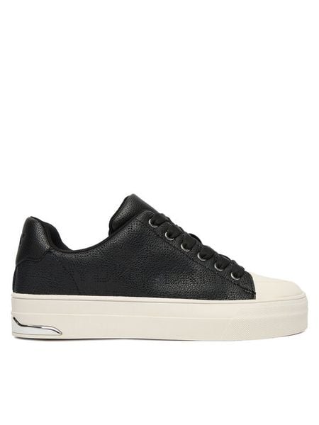 DKNY Trampki York Perf Lace UP K4533691 Czarny. Czarne trampki DKNY, bez wzorów, ze skóry, bez zapięcia. Za 529.99 zł.