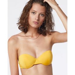 Cocktail Spe Bandeau Od Bikini Z Cienkimi Miseczkami - 70E - Żółty - Etam. Żółte bikini Etam, bez wzorów. W wyprzedaży za 74.90 zł.