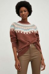 Answear Lab sweter damski kolor brązowy. Brązowe swetry Answear Lab, m, bez wzorów, z dzianiny, bez ramiączek. W wyprzedaży za 138.99 zł.