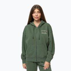 Bluza damska Pitbull Sweetie Hooded Zip. Zielone bluzy z kapturem PITBULL, l, bez wzorów, z bawełny, bez kaptura, na fitness i siłownię. Za 189.99 zł.