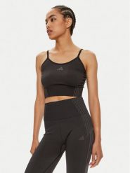 Adidas Top Aeroknit IB0684 Czarny Slim Fit. Czarne topy adidas, xs, bez wzorów, z syntetyku, bez kołnierzyka, bez ramiączek. Za 159.99 zł.