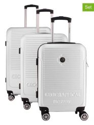 Geographical Norway 3-częściowy zestaw "Santiago" w kolorze białym rozmiar: onesize. Białe walizki Geographical Norway. Za 347.99 zł.