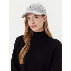 Czapka z daszkiem Polo Ralph Lauren. Szare czapki z daszkiem Polo Ralph Lauren, bez wzorów. Za 359.99 zł.