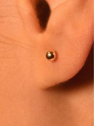 DIAMANTA Złote kolczyki-wkrętki "Demi Boule" rozmiar: onesize. Żółte kolczyki DIAMANTA, złote. Za 339.99 zł.