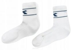 Skarpety tenisowe Diadora Socks Court. Białe skarpetki Diadora, bez wzorów, z elastanu. Za 43.40 zł.