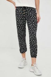 Billabong spodnie damskie kolor czarny proste medium waist. Czarne spodnie materiałowe Billabong, bez wzorów, z materiału. Za 289.99 zł.