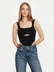 ViCOLO Body TS0377 Czarny Slim Fit. Czarne body i gorsety ViCOLO, bez wzorów, z bawełny, bez ramiączek. Za 149.99 zł.