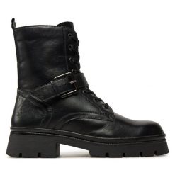 Trapery s.Oliver. Czarne traperki S.Oliver, bez wzorów, bez obcasa, bez zapięcia. Za 499.99 zł.