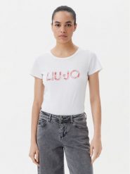 Liu Jo Beachwear T-Shirt VA5154 JS003 Biały Regular Fit. Białe t-shirty Liu Jo Beachwear, l, bez wzorów, z bawełny, bez kołnierzyka, bez ramiączek. Za 179.99 zł.