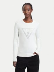 Guess Sweter W6YR28 Z0976 Kremowy Regular Fit. Białe swetry Guess, xl, z aplikacjami, z wiskozy, bez ramiączek. Za 344.99 zł.