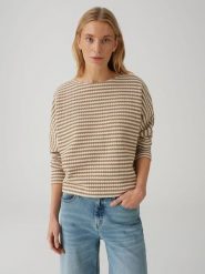 OPUS Bluza w kolorze beżowym rozmiar: 40. Brązowe bluzy bez kaptura Opus, bez wzorów, z bawełny, bez kaptura. Za 158.10 zł.