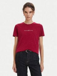Beverly Hills Polo Club T-Shirt P-SS26W-TS6510 Bordowy Regular Fit. Czerwone t-shirty Beverly Hills Polo Club, m, bez wzorów, z bawełny, bez kołnierzyka, bez ramiączek. Za 139.99 zł.