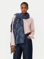 Tommy Hilfiger Szal Distinct Jacquard Scarf AW0AW16372 Niebieski. Niebieskie szaliki i kominy Tommy Hilfiger, bez wzorów, z materiału. Za 349.99 zł.