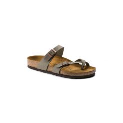 Kapcie Birkenstock Mayari Damskie. Szare kapcie Birkenstock, bez wzorów, z materiału. Za 689.00 zł.