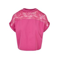 Damska koszulka z koronki Urban Classics Oversized GT. Fioletowe t-shirty sportowe Urban Classics, bez wzorów, z koronki, bez ramiączek. Za 183.50 zł.