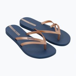 Japonki damskie Ipanema Bossa. Niebieskie japonki Ipanema, bez wzorów, sportowe. Za 49.99 zł.