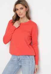 Pomarańczowy Sweter z Kaszmirem i Ściągaczami Sanaliene. Brązowe swetry Born2be, bez wzorów, z jeansu, eleganckie, bez ramiączek. W wyprzedaży za 63.74 zł.