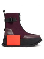 United Nude Botki Roko Bootie III 11044993165 Bordowy. Czerwone botki United Nude, bez wzorów, z materiału, bez obcasa, na płaskiej podeszwie, bez zapięcia. Za 1,499.00 zł.