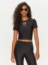 Versace Jeans Couture T-Shirt 76HAH602 Czarny Slim Fit. Czarne t-shirty Versace Jeans Couture, xs, bez wzorów, z jeansu, bez kołnierzyka, bez ramiączek. Za 439.99 zł.