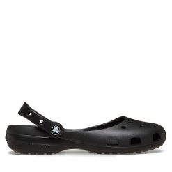 Baleriny Crocs. Czarne baleriny Crocs, bez wzorów, bez obcasa, bez zapięcia. Za 189.99 zł.