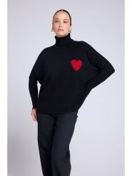 Maison Héritage Cashmere Kaszmirowy golf w kolorze czarnym rozmiar: L/XL. Czarne swetry Maison Héritage Cashmere, l, bez wzorów, z kaszmiru, bez ramiączek. Za 613.51 zł.