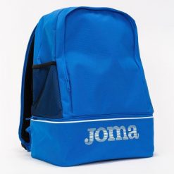 Plecak sportowy piłkarski Joma Training III z kieszenią na obuwie. Niebieskie buty treningowe Joma, bez wzorów, z materiału, bez zapięcia, na fitness i siłownię. Za 176.45 zł.