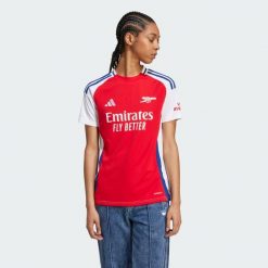 Koszulka Arsenal 24/25 Home. Białe t-shirty sportowe adidas, s, bez wzorów, z materiału, bez ramiączek, do piłki nożnej. W wyprzedaży za 352.55 zł.
