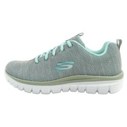Buty Skechers Graceful Twisted Fortune 12614/GYMN szare. Szare buty treningowe bez wzorów, z materiału, bez zapięcia. Za 318.25 zł.