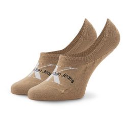 Skarpety stopki damskie Calvin Klein Jeans. Brązowe skarpetki Calvin Klein Jeans, bez wzorów, z jeansu. Za 29.99 zł.