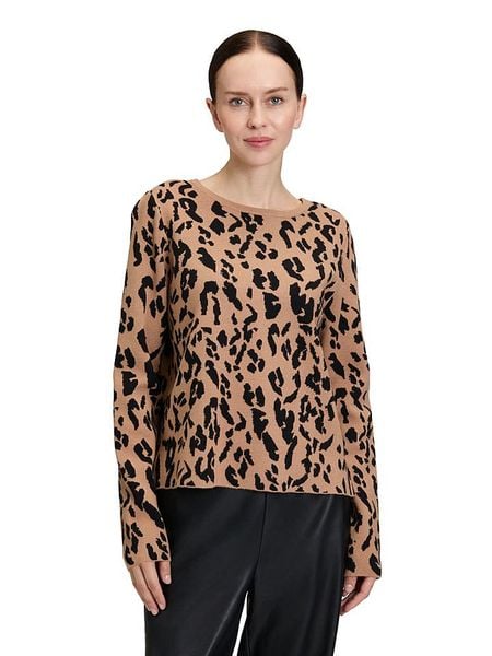 Betty Barclay Sweter w kolorze karmelowo-czarnym rozmiar: 36. Brązowe swetry Betty Barclay, bez wzorów, bez ramiączek. Za 131.43 zł.