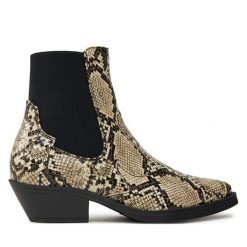 Botki ONLY Shoes. Brązowe botki ONLY SHOES, bez wzorów, bez obcasa, na słupku, bez zapięcia. Za 159.99 zł.