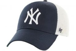 Czapka z daszkiem - Branson - New York Yankees - Regulowana - Dla dorosłych. Niebieskie czapki z daszkiem 47 Brand, bez wzorów, z bawełny. Za 89.99 zł.