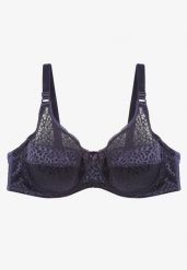 Granatowy Biustonosz Koronkowy Typu Full Cup Vikiiorra. Niebieskie biustonosze Born2be, bez wzorów, z koronki. Za 39.99 zł.