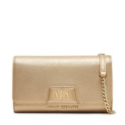 Torebka Armani Exchange. Żółte kopertówki Armani Exchange, bez wzorów, wizytowe, bez dodatków. Za 429.99 zł.