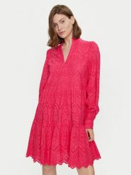 YAS Sukienka letnia Holi 26027162 Różowy Regular Fit. Czerwone sukienki YAS, m, bez wzorów, z bawełny, bez kołnierzyka, bez ramiączek. Za 209.99 zł.