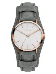 S.Oliver Zegarek kwarcowy w kolorze różowozłoto-szaro-białym rozmiar: onesize. Szare, analogowe zegarki S.Oliver, metalowe. Za 173.99 zł.
