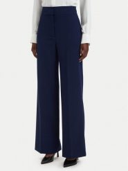 HUGO Spodnie materiałowe Himia-1 50566604 Granatowy Wide Leg. Niebieskie spodnie materiałowe Hugo, bez wzorów, z materiału. Za 639.99 zł.