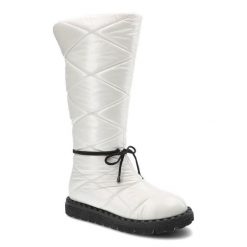 Białe Kozaki Artiker Ocieplane Buty Damskie. Białe kozaki Artiker, na zimę, bez wzorów, z futra, bez obcasa, na obcasie, bez zapięcia. Za 299.00 zł.