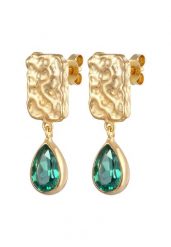 Elli PREMIUM Damski wisiorek kropla Organic wzór z kamieniem kwarcowym w pozłacanym srebrze próby 925 Sterling Silver Kolczyki 1 ct. Szare kolczyki Elli PREMIUM, z kwarcem, pozłacane. Za 333.99 zł.