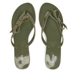 Japonki Melissa. Zielone japonki Melissa, bez wzorów. Za 199.99 zł.
