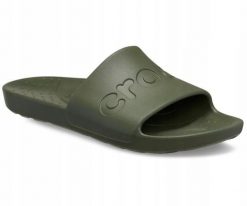 Klapki Dla Dorosłych Crocs Slide 210088. Zielone klapki Crocs, bez wzorów, z materiału, bez obcasa, bez zapięcia. Za 139.99 zł.