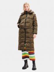 Desigual Kurtka puchowa 23WWEW39 Zielony Oversize. Zielone kurtki Desigual, na zimę, l, bez wzorów, z puchu, bez kaptura. Za 529.99 zł.