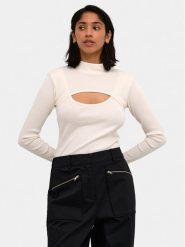 Karen by Simonsen Bluzka Mandarina 10104770 Écru Regular Fit. Bluzki Karen by Simonsen, m, bez wzorów, z bawełny, bez kołnierzyka, bez ramiączek. Za 129.99 zł.