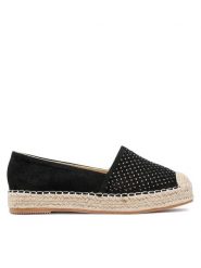 Jenny Fairy Espadryle WSS013-01 Czarny. Czarne espadryle Jenny Fairy, bez wzorów, z materiału, bez obcasa. Za 89.99 zł.